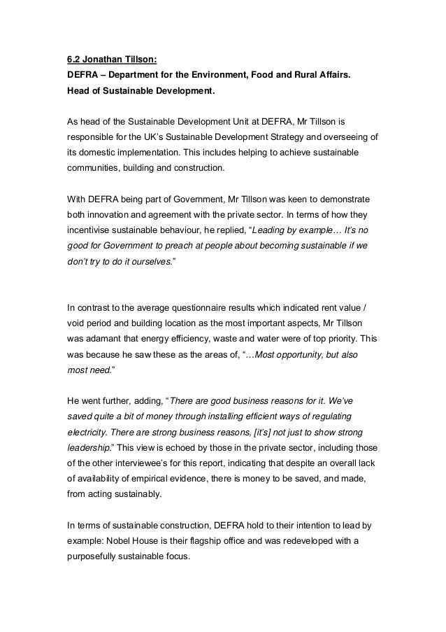 Construction dissertation sustainability